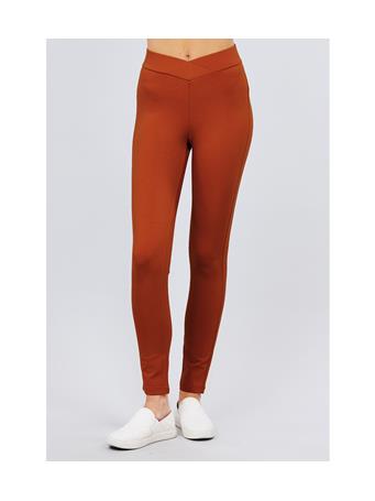 ACTIVE BASIC - Plus Size Elastic Waist Ponte Knit Pant  NAVY