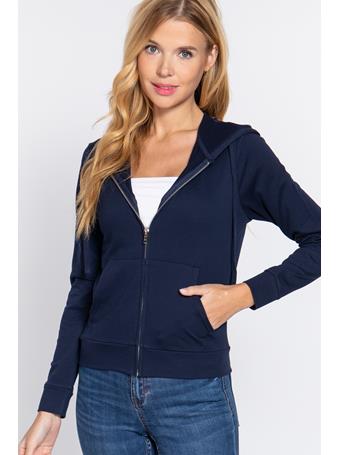 ACTIVE BASIC - French Terry Jacket NAVY