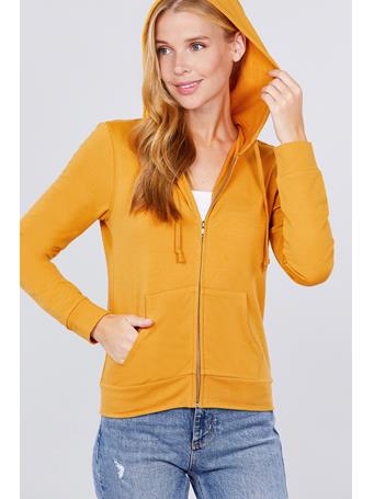 ACTIVE BASIC - French Terry Jacket - (PLUS SIZE) DK YELLOW