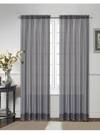 STYLEMASTER - Elegance Solid Voile Sheer Panel GRAY
