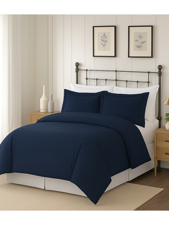 MARINER HOME - T300 Solid Duvet Set BLUE DEPTHS