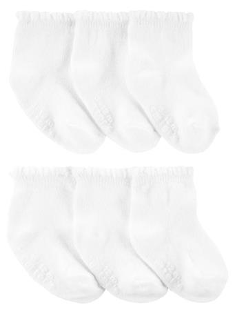 CARTER'S - 6-Pack Ankle Socks WHITE