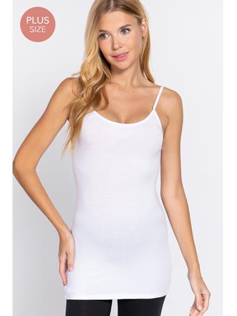 ACTIVE BASIC - [Plus] Strap Tunic Cami  WHITE