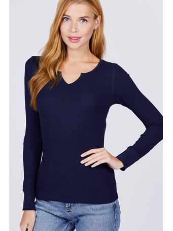 ACTIVE BASIC - Thermal Notched Neck NAVY