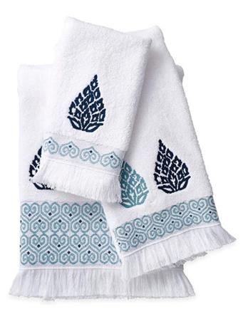 PERI HOME - Capris Medallion Towel Collection BLUE