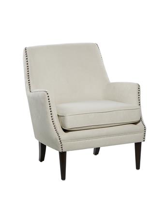UMA INC. - Fritz Accent Chair with Nail Heads BEIGE