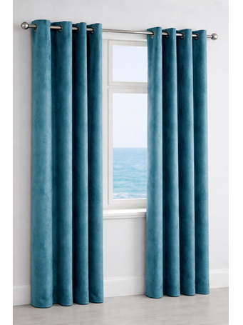 MARINER HOME - Velvet Solid Panel PAGODA BLUE