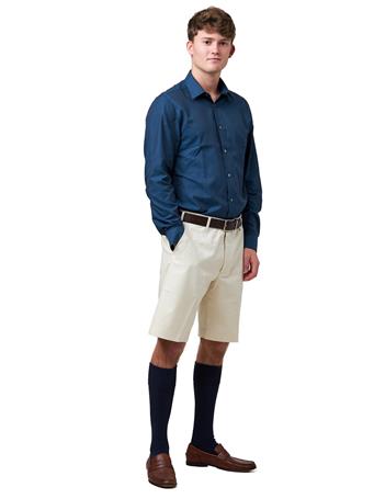 FROG & TAILOR - Flat Front Bermuda Short KHAKI
