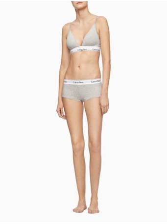 CALVIN KLEIN - Modern Cotton Lightly Lined Triangle Bralette 020 HTHR GRY