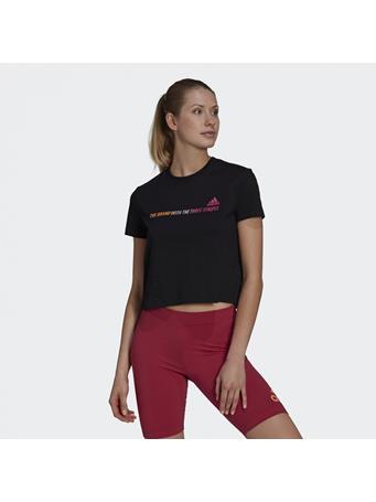 ADIDAS - Women's T-Shirt Gradient Logo Cropped BLACK