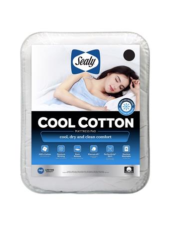 SEALY - Cool Cotton Mattress Pad WHITE