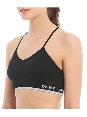 DKNY - Seamless Medium Impact Bra with multi-Strap Back BLACK