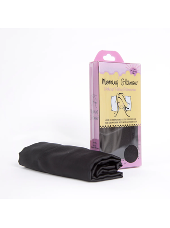 MORNING GLAMOUR - Satin Standard pillow Case BLACK