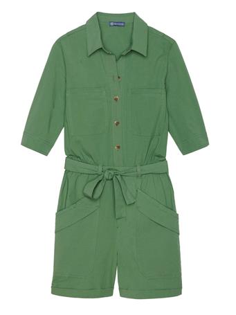 DEMOCRACY - Women's Belted Romper CHIVE