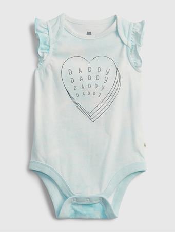 GAP - Baby 100% Organic Cotton Mix and Match Family Bodysuit WAN BLUE 12-4805 TCX