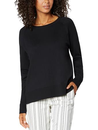 LIVERPOOL JEANS - Raglan Sweater With Side Slits BLACK