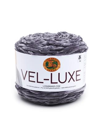 LION BRAND - Vel-Luxe Chenille Yarn 150 CHARCOAL