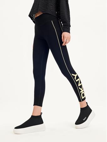 DKNY - High Waist 7/8 Legging With Combo Piping SUNNY LIME