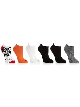 HUE - Supersoft Liner Socks, 6 Pack LEOPARD