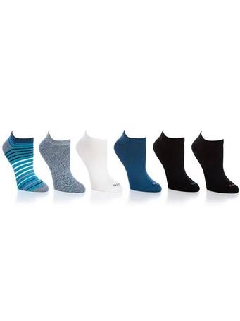 HUE - Supersoft Liner Socks, 6 Pack STRIPE