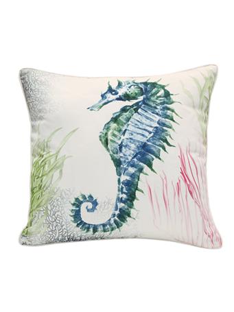 OUTDOOR - Seahorse Decorative Pillow WHITE