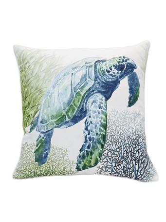 OUTDOOR - Sea Turtle Decorative Pillow WHITE