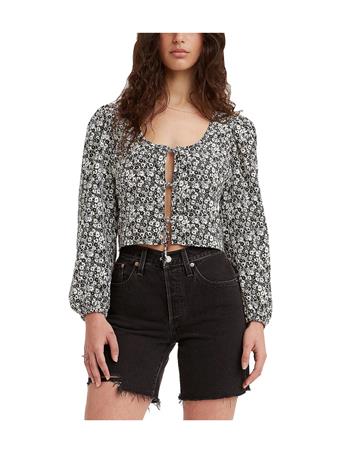 LEVI'S - Embry Tie Scoop Neck Blouse MELODY FLORAL CAVIAR