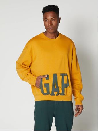 GAP - Franchise Logo Oversize Crewneck Sweatshirt GOLD PENDANT