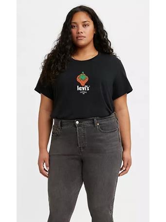 LEVI'S - Cropped Jordie T-shirt (plus Size) PIRATE BLACK