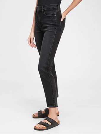 GAP - High Rise Vintage Slim Jeans with Secret Smoothing Pockets WASHED BLACK