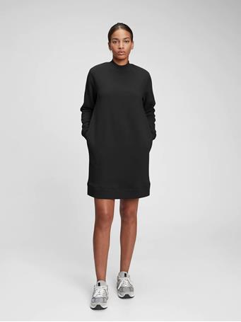 GAP - Mockneck Sweatshirt Dress TRUE BLACK V2 2