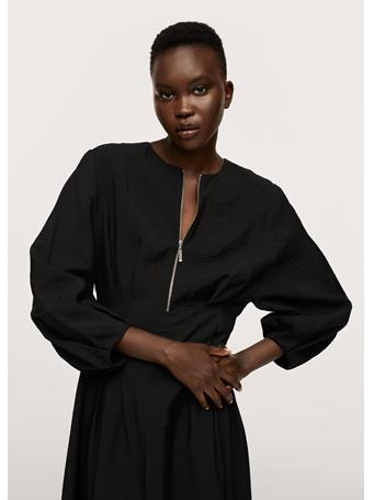 MANGO - Flowy Modal Dress BLACK