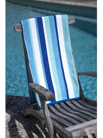MARINER COTTON - Blue Stripe Beach Towel BLUE