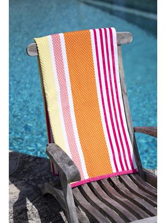 MARINER COTTON - Pink Stripe Beach Towel PINK