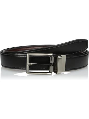 DOCKERS - Men's Reversible Feather Edge Belt With Comfort Stretch 037 BLACK/COGNAC