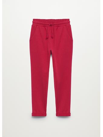 MANGO - Cotton Jogger-style Trousers 75 DARK RED