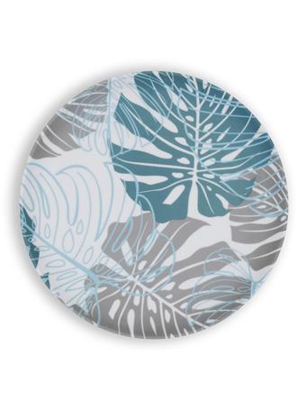 SAFDIE - Aqua Tropical Leaf Dinner Plate AQUA