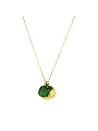 ASHIANA - Spell Charm Necklace GREEN AGATE
