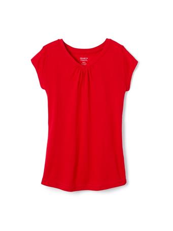FRENCH TOAST - Short Sleeve V-Neck Tee RED