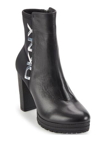 DKNY - Tessi Ankle Logo Boot BLACK/SILVER