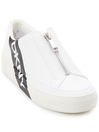 DKNY - Caleb Low Ankle Sneaker Logo WHITE/BLACK