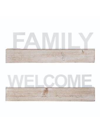 TRANSPAC - MDF Welcome/Family Cut Out Decor WHITE