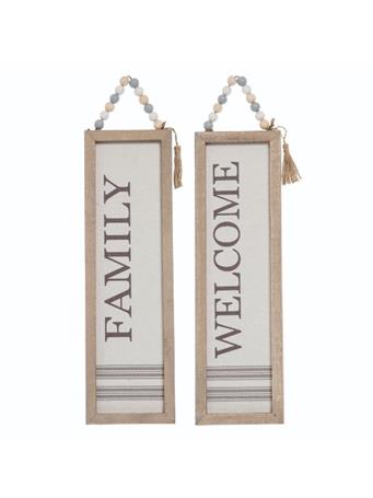 TRANSPAC - MDF Everyday Beaded Sign 2 WHITE