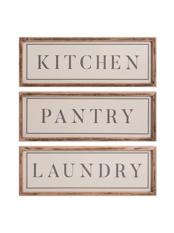 WALL SIGN LAUNDRY WHITE