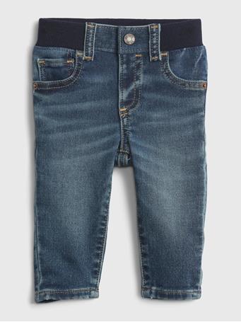 GAP - Baby Organic Knit-Denim Slim Jeans DARK WASH