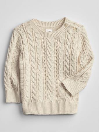GAP - Baby Cable-Knit Sweater CHINO