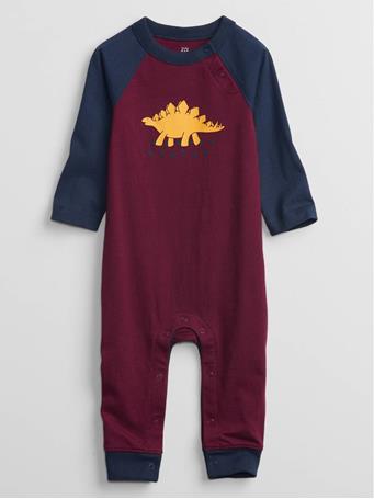 GAP - Baby Dinosaur Graphic One-Piece RED DELICIOUS