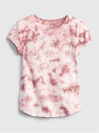 GAP - Kids 100% Organic Cotton Tie-Dye Gap Logo T-Shirt PINK TIE DYE