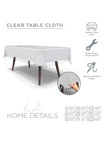 HOME DETAILS - Premium Super Clear Table Cloth Protector CLEAR