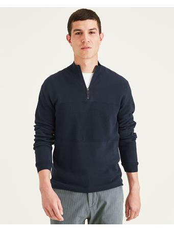 DOCKERS - 1/4 Zip Sweater, Regular Fit NAVY